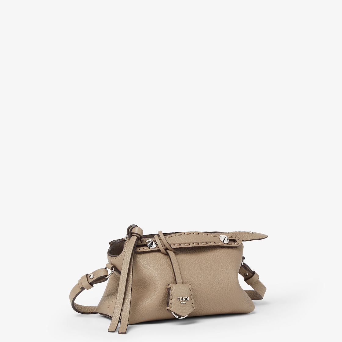 FENDI By The Way Selleria Mini Dove gray Selleria mini-bag with 156 hand-sewn topstitches - Image 4